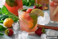 Blushing Rhubarb Rosé Sangria