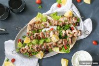 Flame-Kissed Greek Pork Skewers