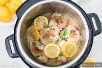 Instant Pot Zesty Lemon Garlic Chicken Thighs