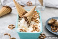 Salted Caramel Pretzel No-Churn Ice Cream