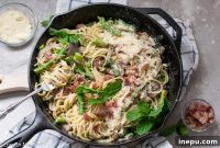 Springtime Carbonara with Asparagus and Peas