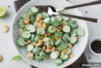 Refreshing Cashew Dill Cucumber Salad