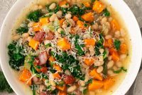 Wholesome Sweet Potato and White Bean Soup