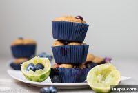 Zesty Blueberry Lime Greek Yogurt Muffins