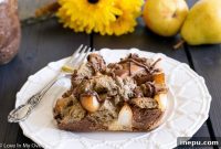 Decadent Nutella Pear French Toast Bake