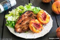 Grilled Chicken with Salty-Sweet Peaches