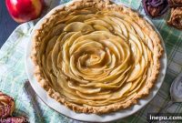 Salted Caramel Apple Rose Tart