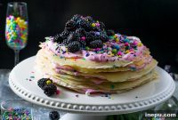 Rainbow Sprinkle Crepe Tower