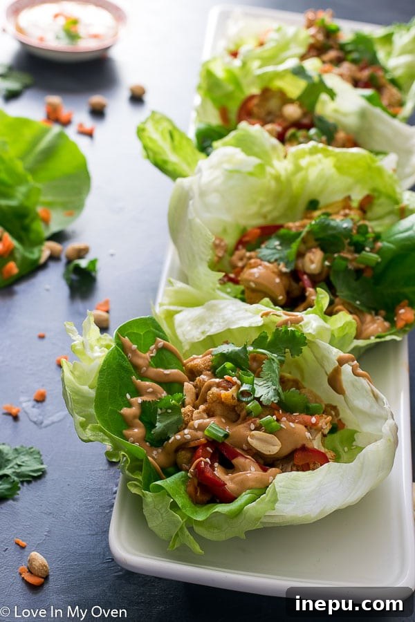 Crispy Thai Cauliflower Lettuce Wraps - a healthy and flavorful meal