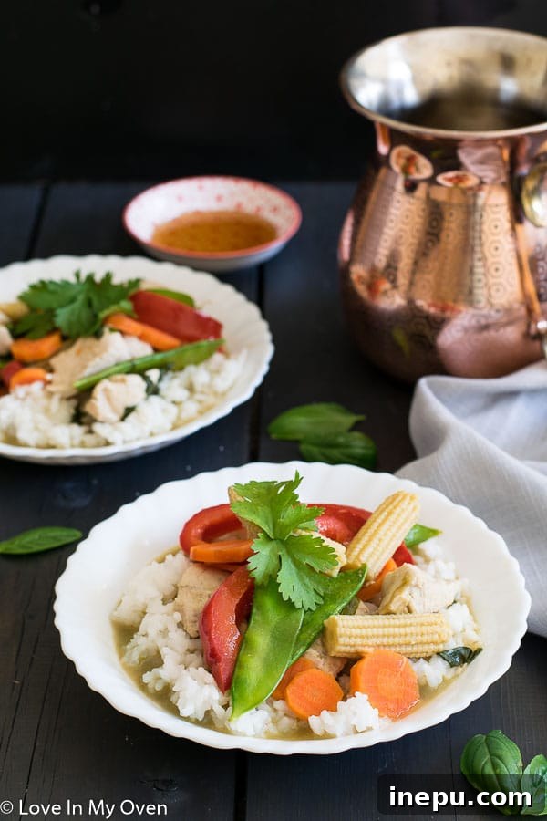 Thai Green Chicken Curry - creamy and aromatic