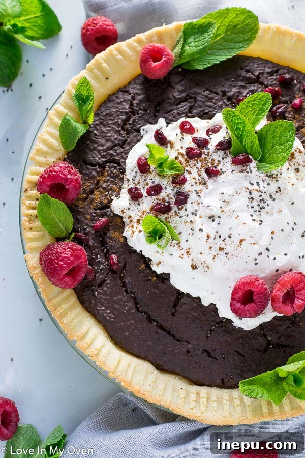Rich and Creamy Chocolate Chia Pudding Filling for Pie