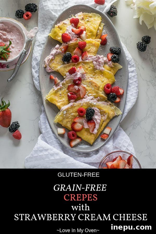 Grain-Free Crepes with Strawberry Cream Cheese Filling