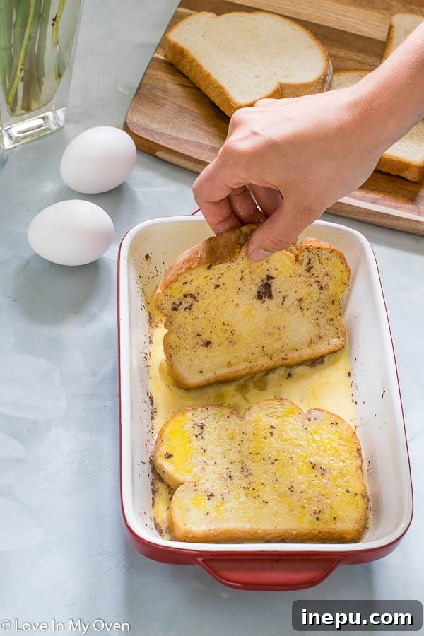 Stack of fluffy French toast slices