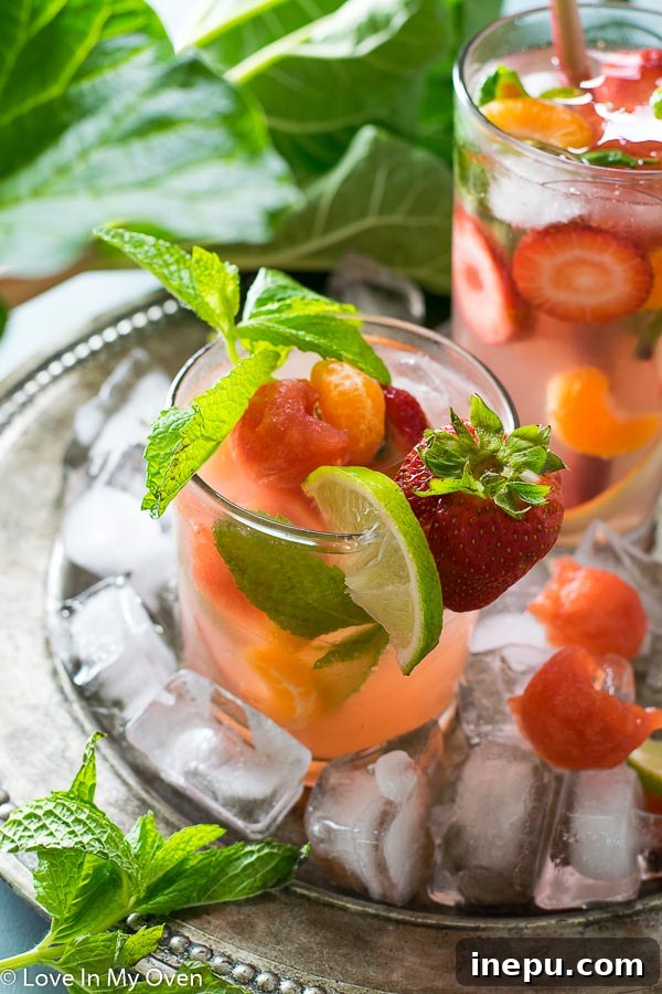 Blushing Rhubarb Rosé Sangria 7 rhubarb rose sangria