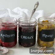 A jar of homemade 3-ingredient chia jam, ready to be enjoyed.