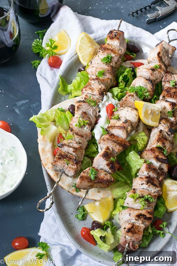 pork souvlaki skewers