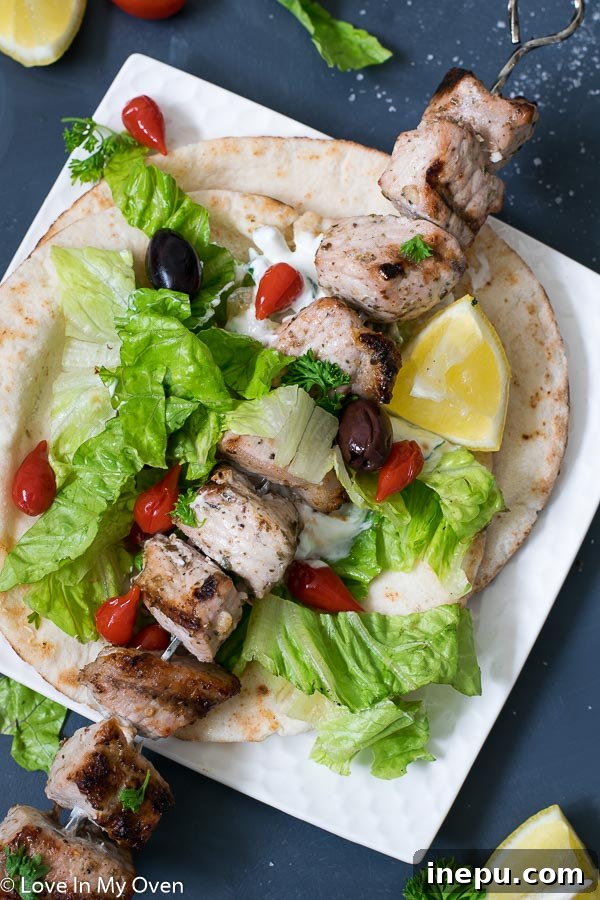 grilled pork skewers