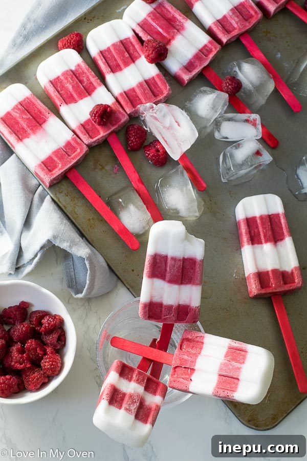 Raspberry Coconut Frozen Delights 6 Close-up of a hand holding a healthy raspberry coconut popsicle