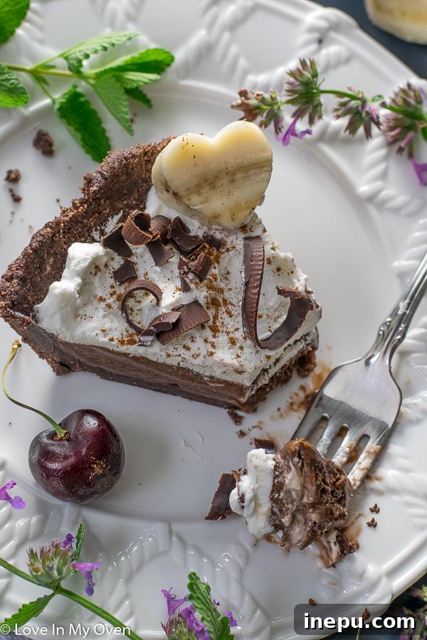 A beautiful slice of nice cream pie