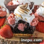 Strawberry S'mores Cupcakes