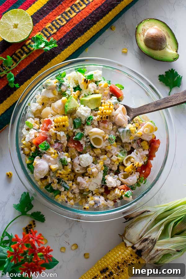 Elote Fiesta Pasta Salad 2 mexican street corn pasta salad