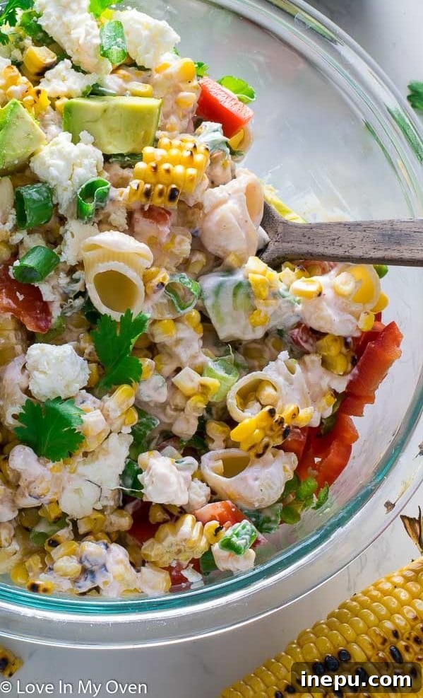 Elote Fiesta Pasta Salad 8 mexican street corn pasta salad