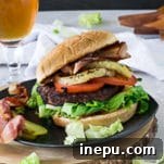 Kona Burger with teriyaki, pineapple, bacon, and mozzarella