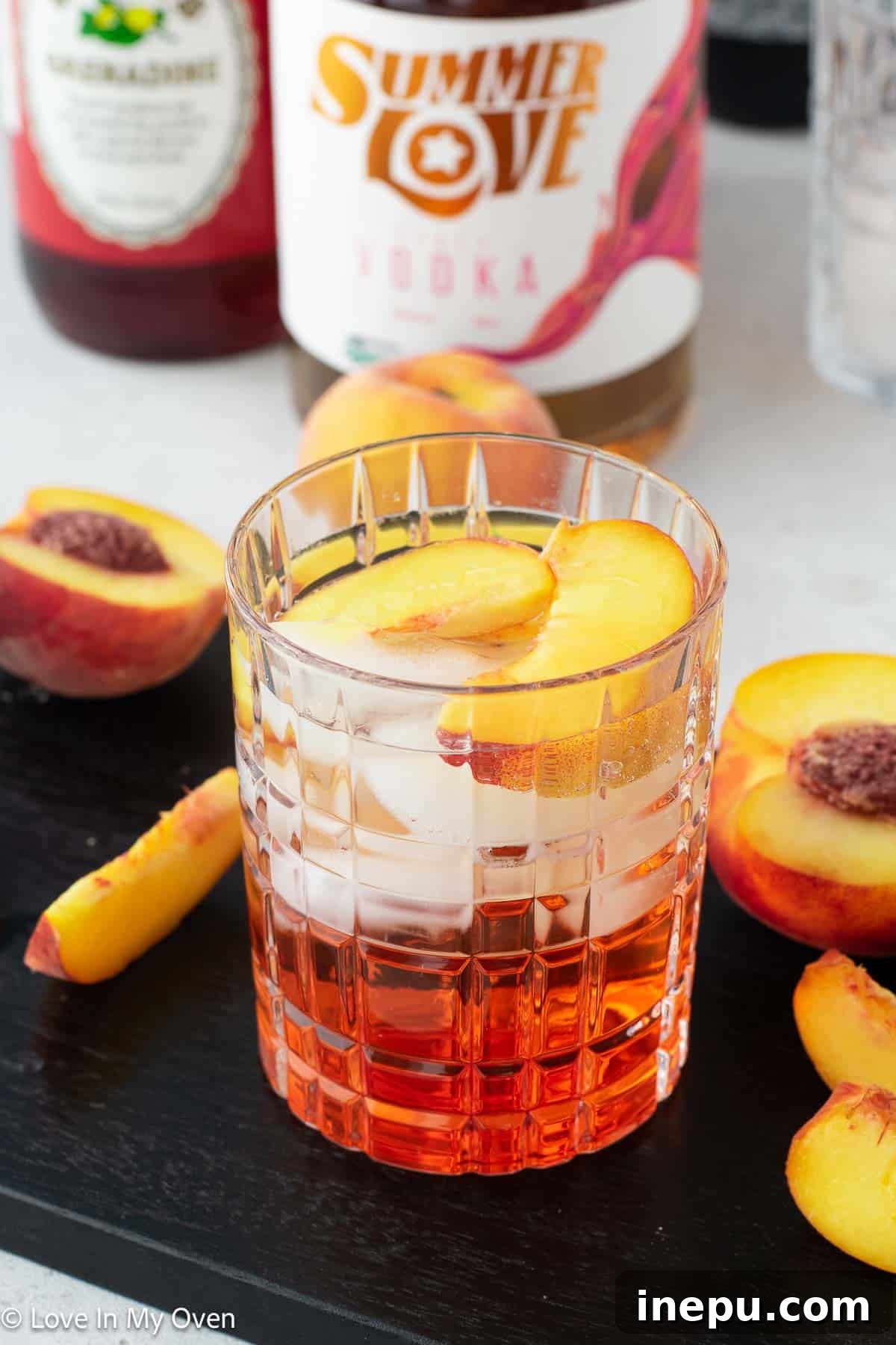 Velvet Peach Delight 3 peach vodka cocktail