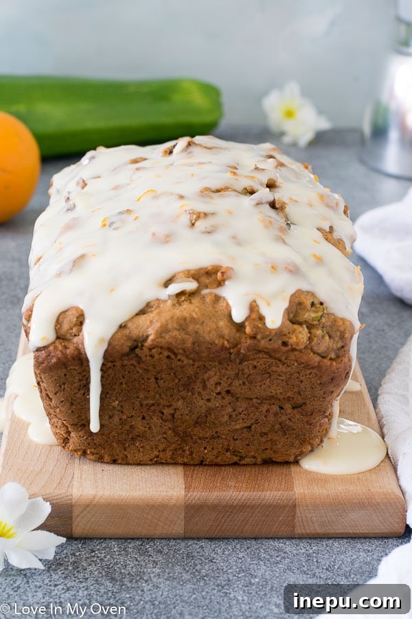 Delicious Orange Zucchini Bread with walnuts and orange zest