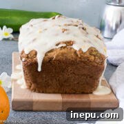 Orange Zucchini Bread ready to be served