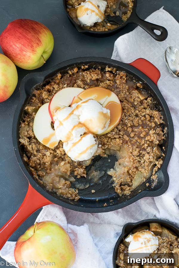 salted caramel apple crisp