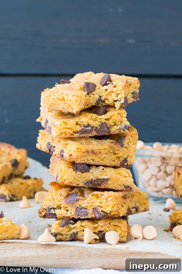 Irresistible Butterscotch Brownies, a family favorite dessert.