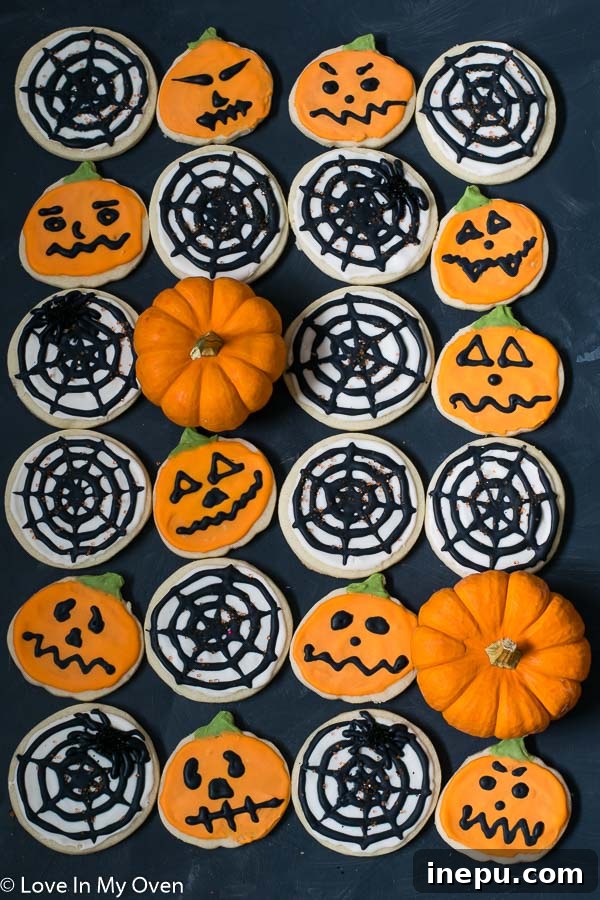 Assortment of Halloween Cream Cheese Cookies