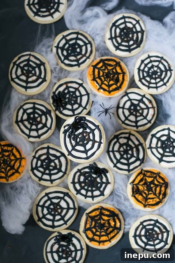 Decorating Spiderweb Cookies with Royal Icing