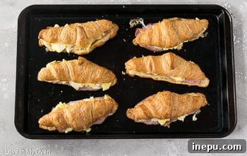 Morning Croissant Delights 7 Assembled breakfast croissant ready to bake