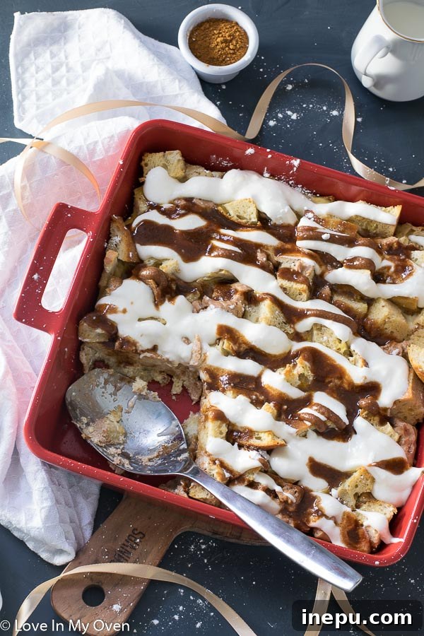 overnight cinnamon french toast casserole ready to serve