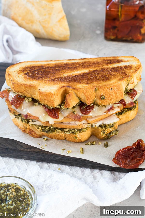 Gourmet Turkey Pesto Sandwich