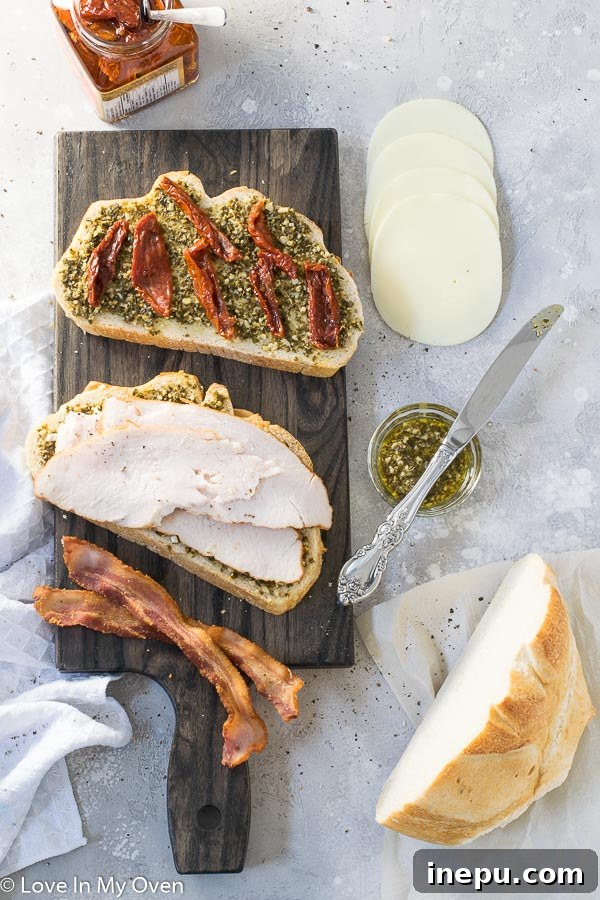 Grilling Turkey Pesto Sandwich