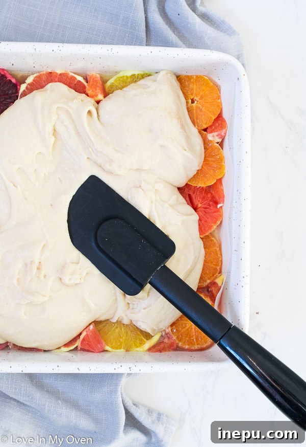 Caramelized Orange Bliss 4 Sliced oranges artfully arranged in a baking pan