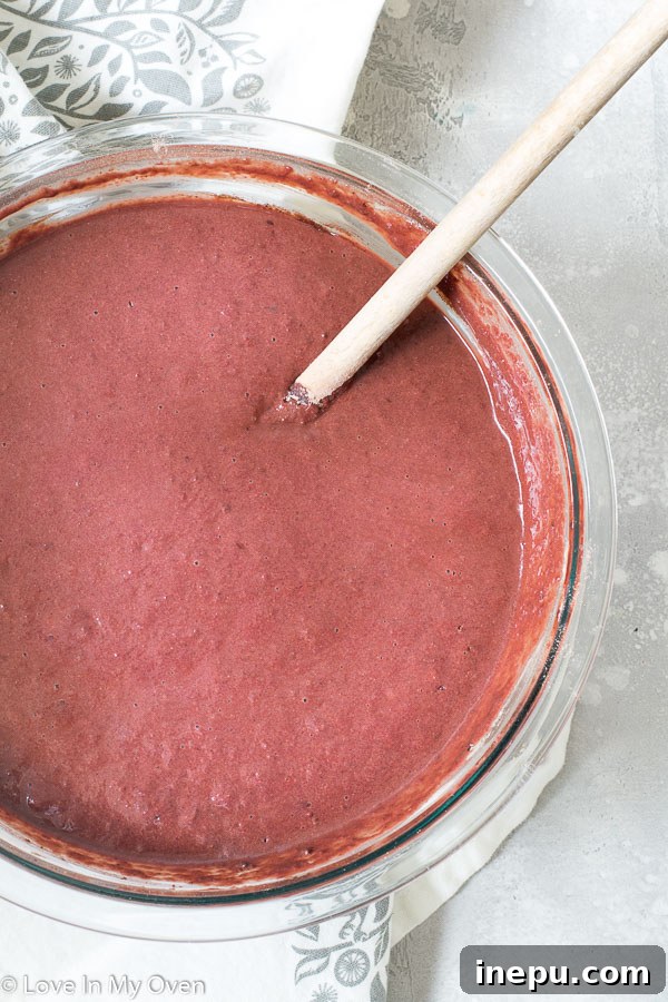 Velvet Beet Chocolate Delight 6 vegan chocolate beet cake batter