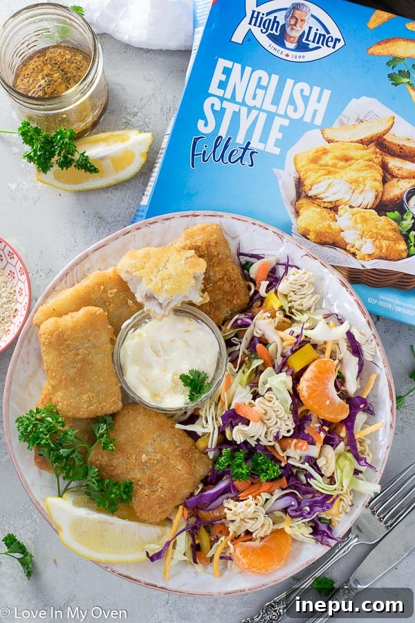 Crispy Ramen Salad Delight 2 Crunchy Ramen Noodle Salad with Crispy Fish Fillets