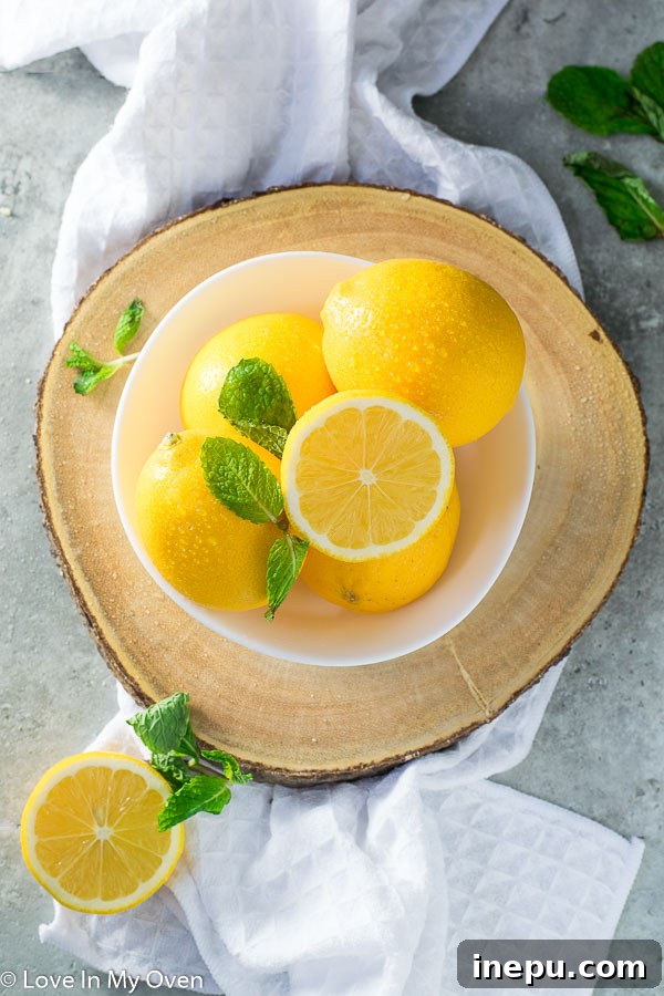 Fresh Meyer lemons