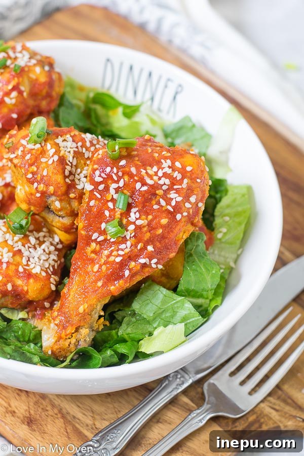 Sticky Sriracha Honey Drumsticks 7 honey sriracha chicken drumsticks