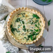 Salmon Spinach Quiche with a Golden Crust