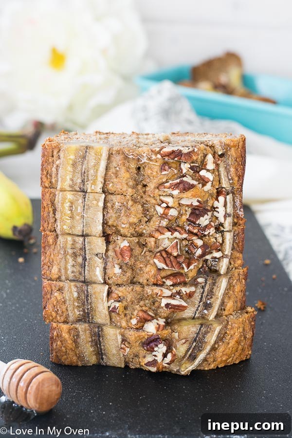 Wholesome Banana Loaf 8 serving healthier banana bread