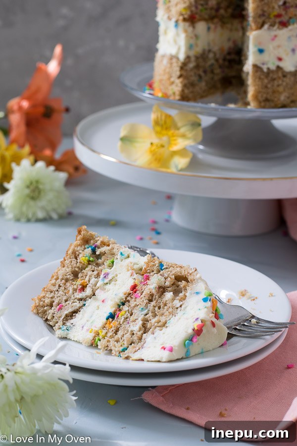Table spread with Healthy Birthday Cake