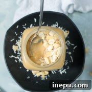 Homemade Coconut Peanut Butter in a jar