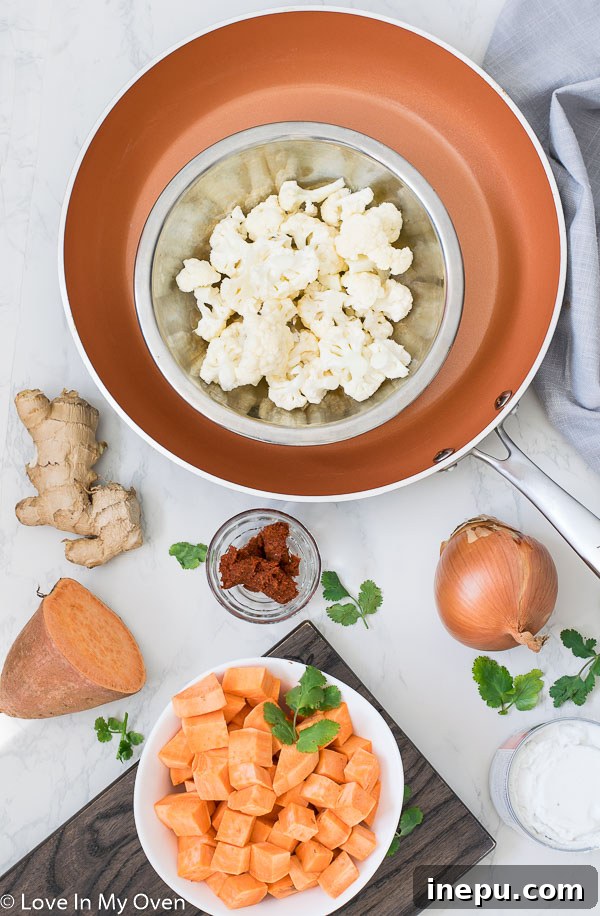 Cooking Process of Easy Vegetarian Curry