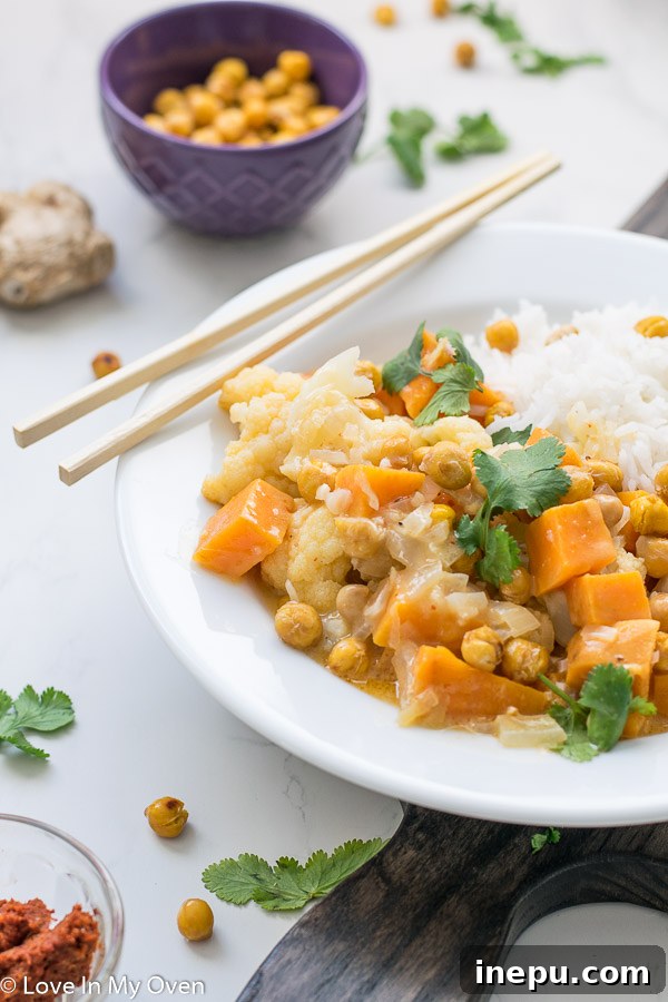 Easy Vegetarian Curry ingredients in a bowl