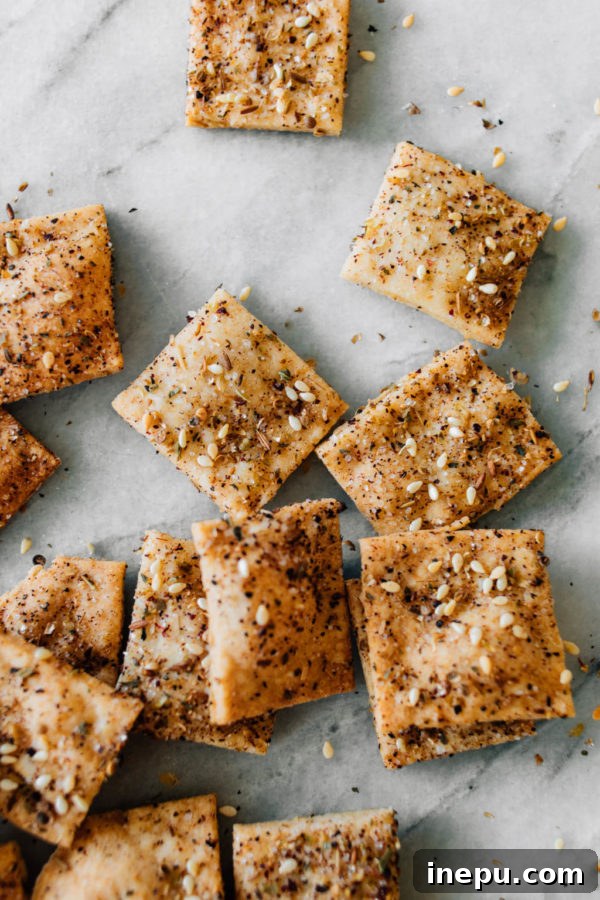 From Scraps to Snacks Sourdough Discard Recipes 8 Sourdough Crackers with Homemade Za'atar recipe